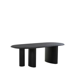 Table à manger 8 personnes ovale en bois - Noir
