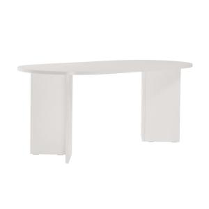 Table à manger avec bords arrondis L180 cm - Effet Bois bla…