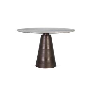 Table à manger avec plateau en marbre et pieds en aluminium