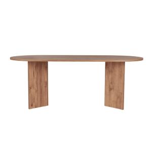 Table à manger avec plateau ovale L200 cm - Effet Pin Atlan…