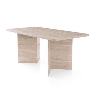 Table à manger avec plateau rectangulaire L180 cm - Effet T…