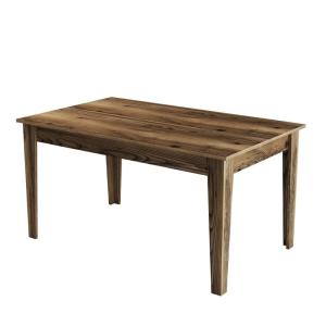 Table à manger avec rangements décor noyer L145 cm