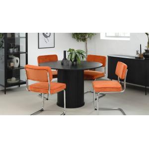 Table à manger bois noir  120x120cm