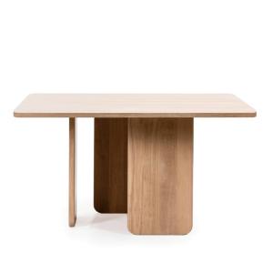 Table à manger carrée design 137cm en bois naturel