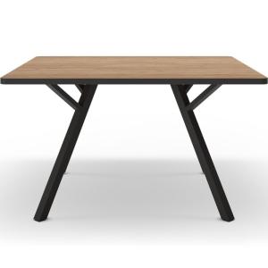 Table à manger carrée effet chêne 136 cm