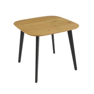 Table à manger carrée effet chêne 4 places