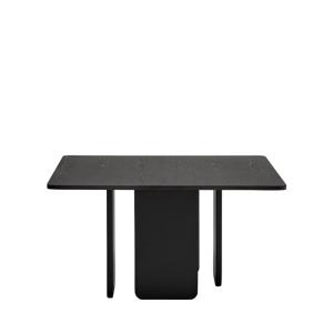 Table à manger carrée en bois 137x137cm noir