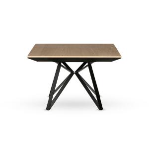 Table à manger contemporain 120 cm noir / bois