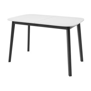 Table à manger contemporain 130 cm blanc / noir