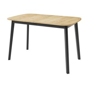 Table à manger contemporain 130 cm bois / noir