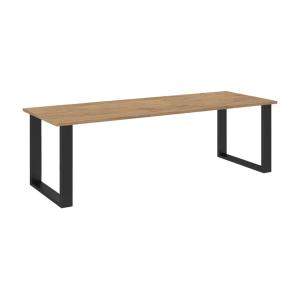 Table à manger contemporain 185 cm noir / beige