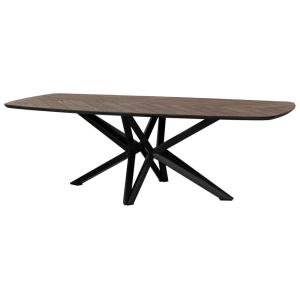 Table à manger danoise en chêne/bois DM couleur noyer foncé…