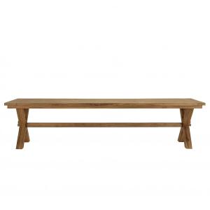 Table à manger de jardin 320x100cm teck recyclé pieds crois…