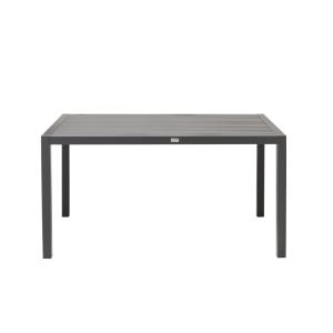 Table à manger de jardin 4 personnes en acier noir 140x80