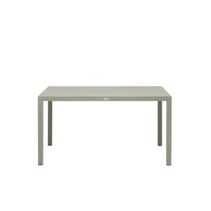 Table à manger de jardin 4 personnes en acier vert 140x80