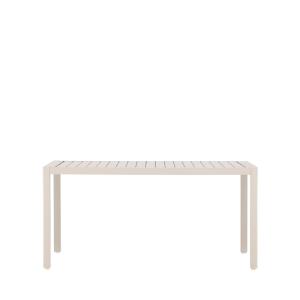 Table à manger de jardin 4 personnes en aluminium - Beige