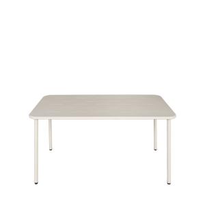 Table à manger de jardin 4 personnes en métal - Beige