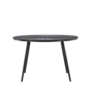 Table à manger de jardin 4 personnes ronde aluminium et mét…