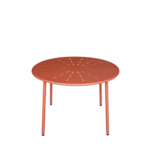 Table à manger de jardin 4 personnes ronde en métal  - Terr…