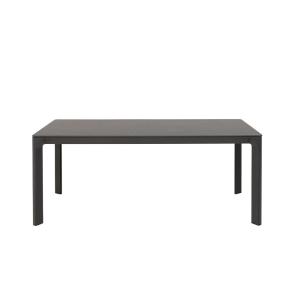 Table à manger de jardin 6 personnes en pierre et alu noir…