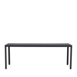 Table à manger de jardin 8 personnes en aluminium - Noir