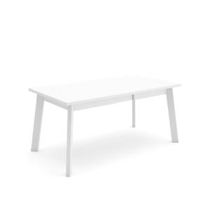 Table à manger effet bois blanc 167x90x75cm
