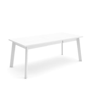 Table à manger effet bois blanc 194x90x75cm