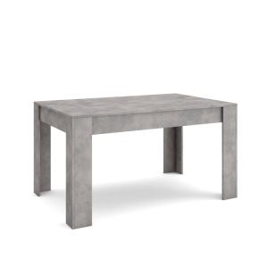 Table à manger effet bois ciment 140x90x76cm