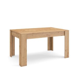 Table à manger effet bois de chêne 140x90x76cm