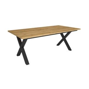 Table à manger effet bois de chêne 194x90x74cm