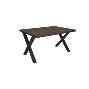 Table à manger effet bois de chêne foncé 140x90x74cm