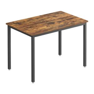 Table à manger effet bois marron rustique