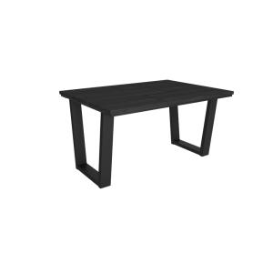 Table à manger effet bois noir 140x90x74cm