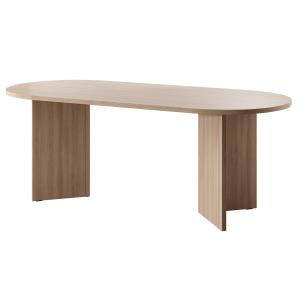 Table à manger effet chêne beige 204x90 cm