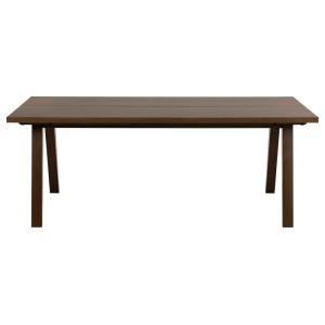 Table à manger effet chêne foncé 4/8 personnes L200cm