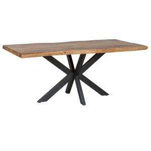 Table à manger en acacia naturel laqué et fer 180x90x76h cm…