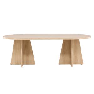 Table à manger en bois 230x115 cm BETI naturel 115x230x76cm