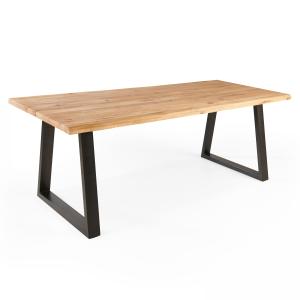 Table à manger en bois bords irréguliers 200 x 95 x 75 cm
