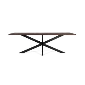 Table à manger en bois d'acacia et pieds en métal 230 cm