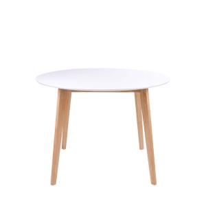 Table à manger en bois D105cm blanc