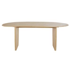 Table à manger en bois de frêne massif beige 6/8 personnes…