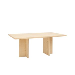 Table à manger en bois de sapin beige 160x75cm