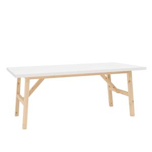Table à manger en bois de sapin blanc 120x75cm