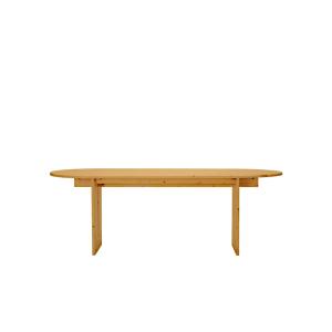 Table à manger en bois de sapin marron clair, 160 cm