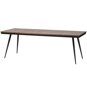 Table à manger en bois de teck 6 personnes, 220x90 cm