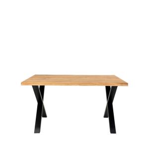 Table à manger en bois et métal 140x95cm bois clair  et  no…
