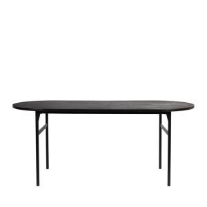 Table à manger en bois et métal 180x80cm noir