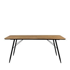 Table à manger en bois et métal 180x90cm bois clair