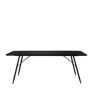 Table à manger en bois et métal 180x90cm noir