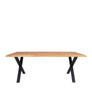 Table à manger en bois et métal 200x95cm bois clair  et  no…